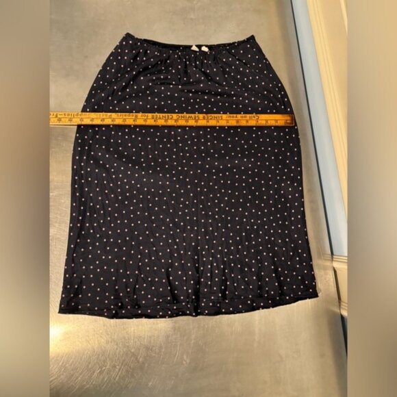 Silk vintage polka dot slip midi skirt - Picture 3 of 9